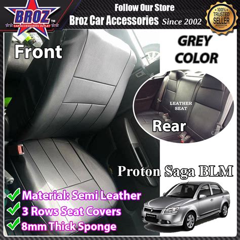 Milano Car Seat Cover Case Semi Leather Proton Saga Blm Front And Back