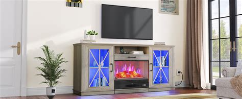 Amazon YITAHOME 70 Inch Fireplace TV Stand For TVs Up To 80 LED