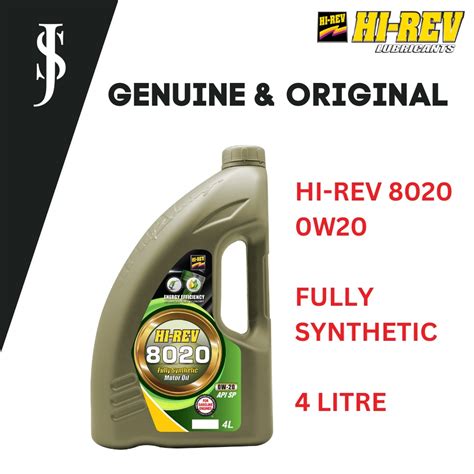 HI REV 8020 Fully Synthetic Engine Oil Motor Oil Lubricant Minyak Hitam