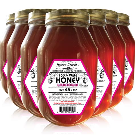 45 Oz Wildflower Honey 12 X Pack Maker S Delight Food Distribution Inc