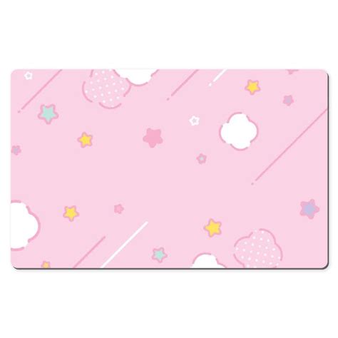 Pastel Star Grid Kawaii Mouse Pad Desk Mat Large Desk Pad Etsy