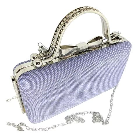 Bolsa Clutch Feminina Brilho Festa Strass Preta Prata Nude