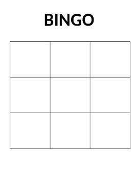 9 Blank Bingo Cards Template - Template Guru