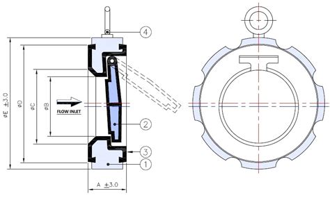 Ptfe Lined Wafer Type Swing Check Valve Pfa Fep Lined Swing Check Valve