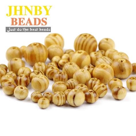 Aliexpress Buy Jhnby Natural Pine Wood Beads Mm Round