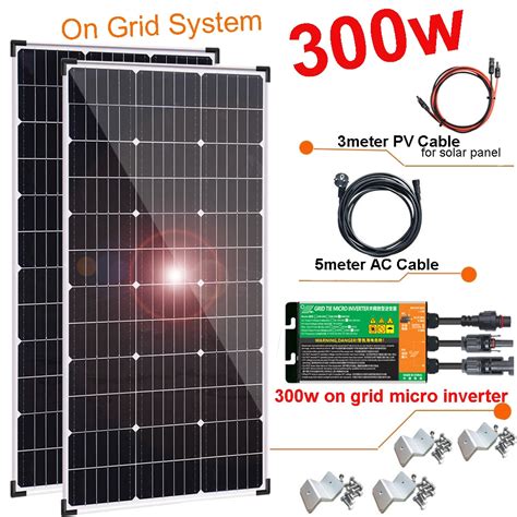 Panneau Solaire Kit Complet Cadre Aluminium W Syst Me Photovolta Que