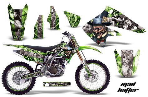 2004 2005 Kx250f Graphics Kit Kawasaki 250 Motocross Graphic Sticker Decal Kit Kawasaki Mx