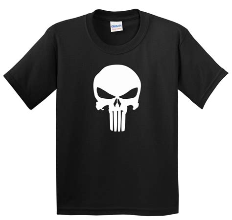 Childrens The Punisher Skull T Shirt Kids Boys Or Girls Etsy