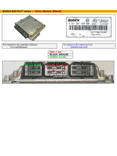 Pinout Bosch Edc15 2serie Renault Volvo Pdf