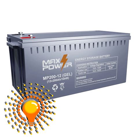 Batería GEL Max Power 12 Voltios 200 Amperios SOLINDEC SAS