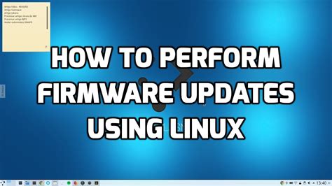 How To Perform Firmware Updates Using Linux Youtube