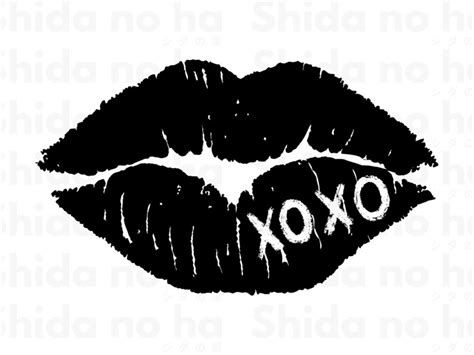 Lip Xoxo Print Kiss Svg Valentines Day Svg Xoxo Svg Lip Etsy