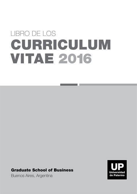 PDF LIBRO DE LOS CURRICULUM VITAE 2016 Palermo Edu Y La