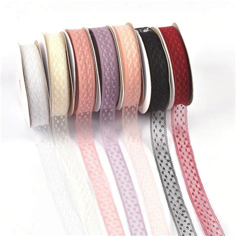 20yards Lace Fabric Mesh Ribbons For Trim Crafts Supplies Hair Bows