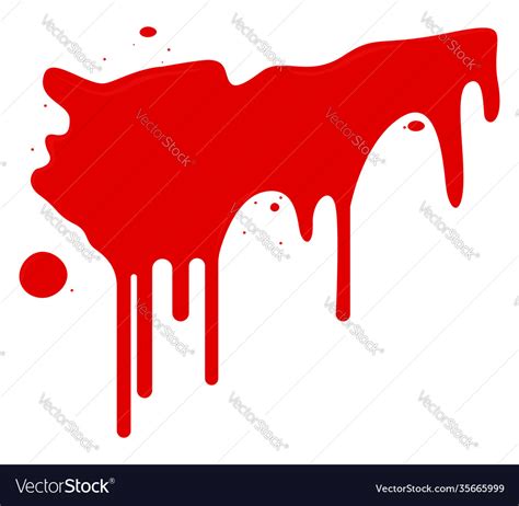 Blood stain on a white background Royalty Free Vector Image