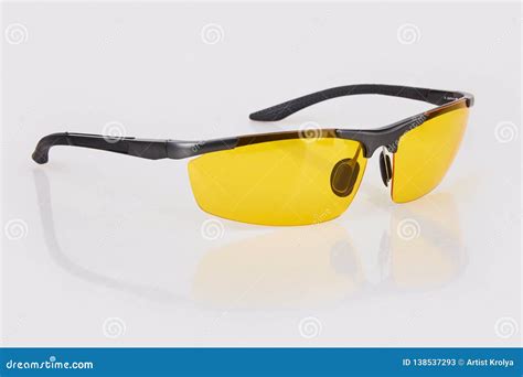 Fashionable Glasses with Yellow Lenses. Night Glasses Eye Wear for Car ...