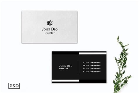 Black and White Creative Business Card Template