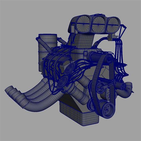 Top Fuel Dragster Engine 3d Model 99 Ma Free3d