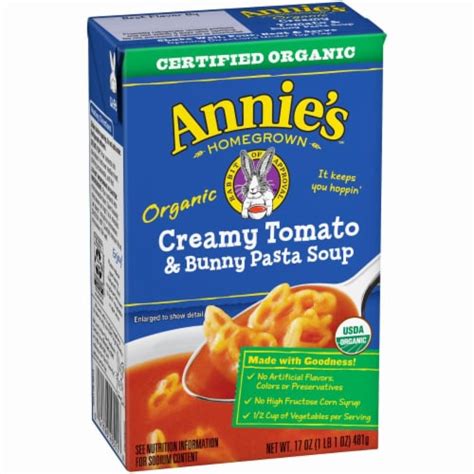 Annie S Creamy Tomato Bunny Pasta Soup Fl Oz Fred Meyer