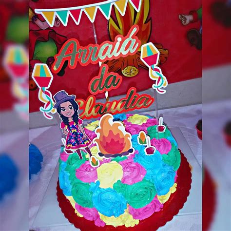 Bolo Junino🥳🥳 Topper Feito Pelo Delícias Da Tati