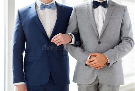 Close Up Of Happy Male Gay Couple Holding Hands Stock Image Image Of