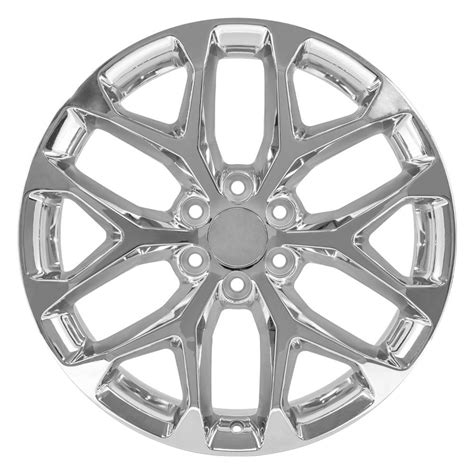 Fits GMC Snowflake Wheels CV98C 229 Chrome Sierra Rims And Bridgestone