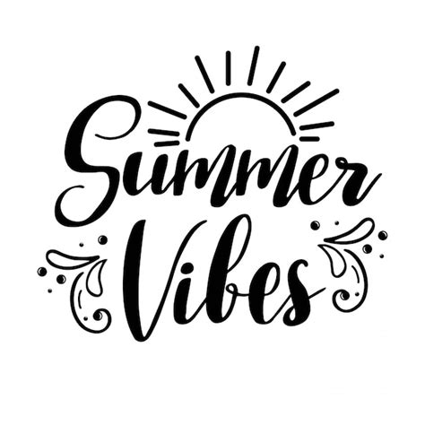 Premium Vector Summer Vibes Lettering