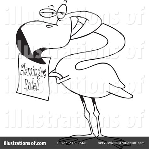 Flamingo Clipart #1044422 - Illustration by toonaday