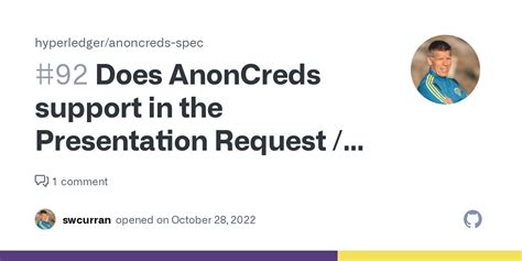 Does AnonCreds Support In The Presentation Request Presentation Flow