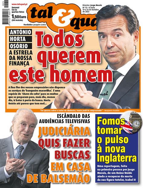 Capa Jornal Tal Qual Outubro Capasjornais Pt