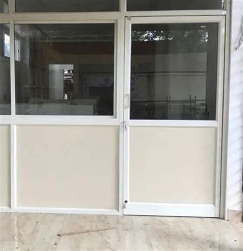 White Hinged Mm Aluminium Glass Door For Office At Rs Sq Ft In