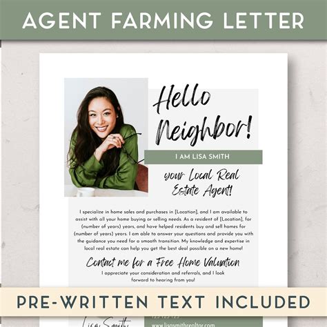 Real Estate Farming Letter Hello Neighbor Marketing Letter Etsy