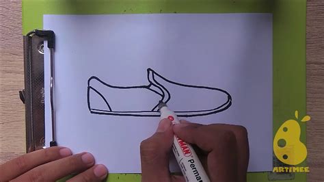 Easy Drawing How To Draw Vans Shoes Youtube