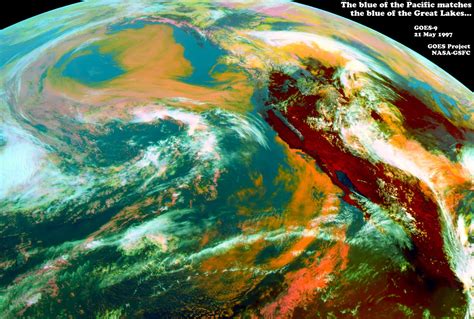 Pacific Ocean Satellite Weather Map United States Map