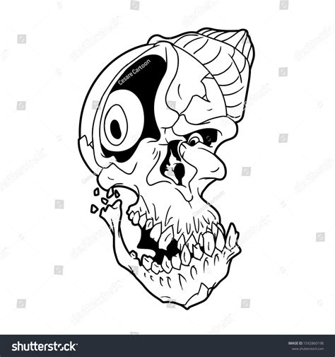 Cartoon Gangsta Skull Vector Illustration Stock Vector Royalty Free