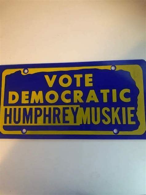 Vintage Humphrey Muskie License Plate Antique Price Guide