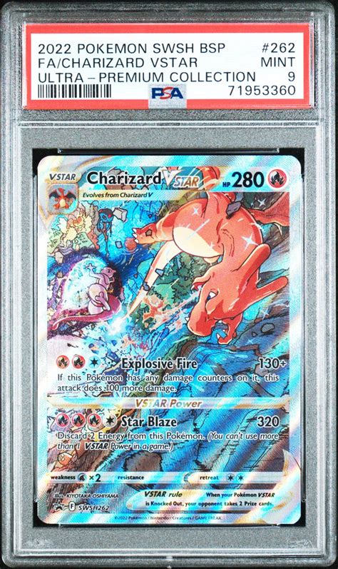 Pokemon Swsh Black Star Promo Full Art Charizard Vstar Sword