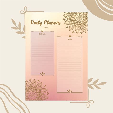 Boho Theme Planner Daily Weekly And Monthly Planner Etsy