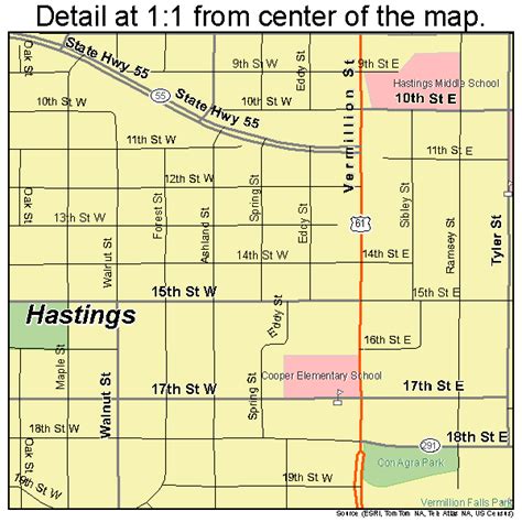 Hastings Minnesota Street Map 2727530