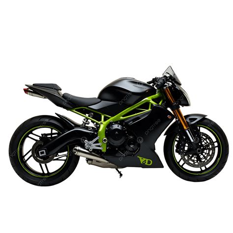 Matte Black And Green Naked Sportbike With Exposed Frame Aggressive Styling Naked Street Bike