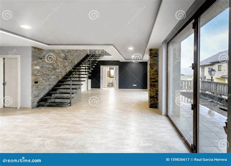 Interior Modern Empty House Beautiful Living Room Without Furniture