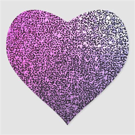 A Pink And Purple Heart Shaped Sticker