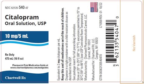 Citalopram By Chartwell Rx Llc Chartwell Pharmaceticals Carmel Llc