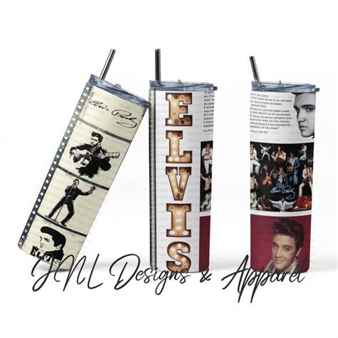 Elvis Presley Tumbler Wrap Png Etsy