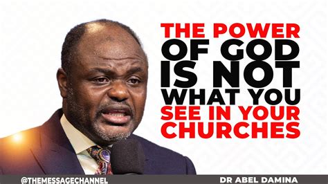 THAT IS NOT THE POWER OF GOD YOU VE BEEN SEEING IN YOUR CHURCHES DR