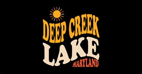 Deep Creek Lake State Park Maryland Retro Sunset Deep Creek Lake Sticker Teepublic