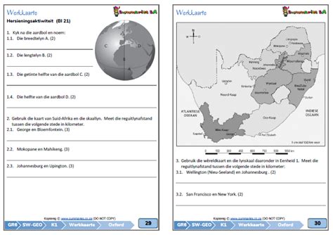 Graad Sosiale Wetenskappe Geografie En Geskiedenis Kwartaal