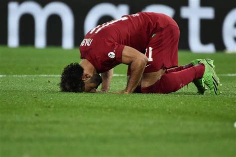 Liverpools Mohamed Salah Celebrates After Scoring Editorial Stock Photo