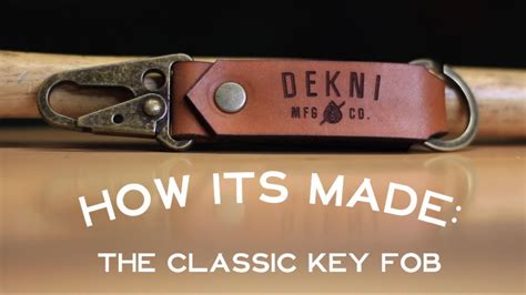 How It S Made Custom Laser Engraved Leather Keychain Fobs By Dekni