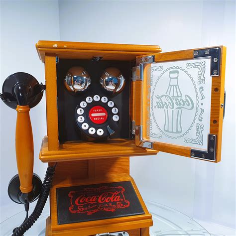 Retro Wall Hanging Push Phone Coca Cola Nostalgic Telephone Etsy